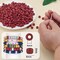 MIIIM 1200PCS 6x9mm Pony Beads Bulk, Brick Red Pony Beads for Bracelets Making Kit, Kandi Beads, Hair Beads for Braids, Craft Beads for Jewelry Making (Brick Red)